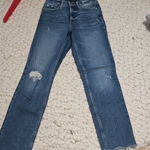 Women's Straight Leg Distressed Jeans